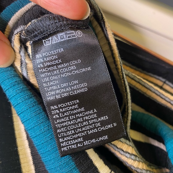 Urban Outfitters Striped Button Front Tube Top. - Picture 5 of 6